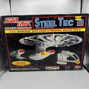 Vintage Steel Tec Star Trek Next Generation Enterprise & Shuttle Item# 7094
